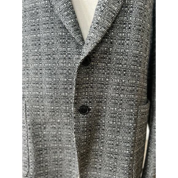 Paul Smith Soho Grey Marled Knit Wool Unlined Double Vent Two Button Blazer - Picture 4 of 10